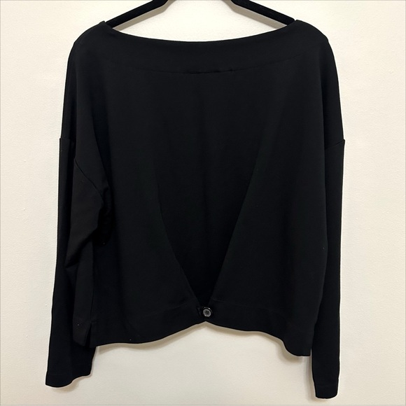 Bryn Walker Button Back Shirt Size S Black - lagenlook minimalist essential - Picture 1 of 9